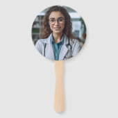 Blauw Wit Medische School Afstudeerfeest Handwaaier (Achterkant)