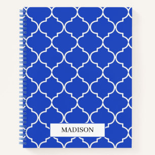 Blauw & Wit Mediterraan Marokkaans Patroon Notitieboek