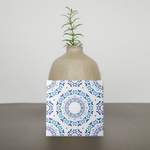 Blauw-wit Mediterraan Portugees Azulejo Tegeltje