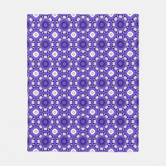  blauw & wit  Mediterraans Stijl Fleece Deken (Voorkant)