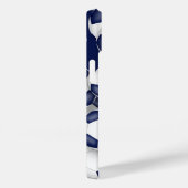 Blauw wit meisjes voetballen patroon monogram Case-Mate iPhone case (Achterkant / Rechts)