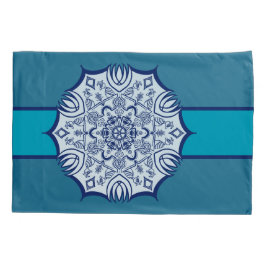 Blauw-wit model met wezens kussensloop