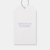 Blauw & Wit Monogram Bruiloftsgeschenk Label Cadeaulabel (Achterkant)