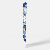 Blauw wit monogram meisjesvolleyballen patroon Case-Mate iPhone case (Achterkant / Rechts)