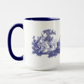 Blauw & Wit Pastorale Herder Vignettes Mok (Links)