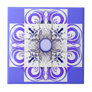 Blauw-wit Patroon Tegels Tegeltje