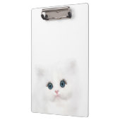 Blauw wit persiaans katje klembord (Links)