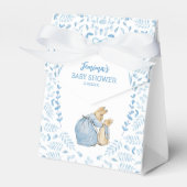 Blauw Wit Peter het Konijn Beatrix Baby shower Bedankdoosjes (Voorkant Zijde)