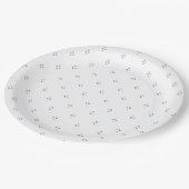 Blauw-wit Polka Dot Party Bord (Gekanteld)