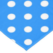 Blauw Wit Polka Dots Design Tafelkleed (Gekanteld)