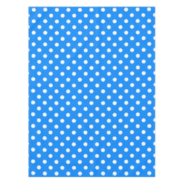 Blauw Wit Polka Dots Design Tafelkleed