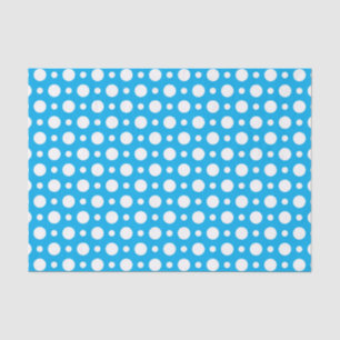 BLAUW & WIT POLKA STIPPEN PATROON TISSUEPAPIER