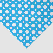 BLAUW & WIT POLKA STIPPEN PATROON TISSUEPAPIER (Detail)