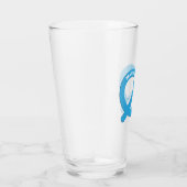 Blauw-wit Pretzel Grappige Brezel Oktoberfest Glas (Rechts)