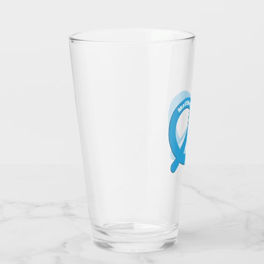 Blauw-wit Pretzel Grappige Brezel Oktoberfest Glas (Rechts)