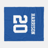 Blauw wit referentienummer Varsity Sport Fleece Deken (Voorkant (Horizontaal))