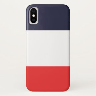 Blauw Wit & Rode Strepen Gestreept iPhone X Hoesje