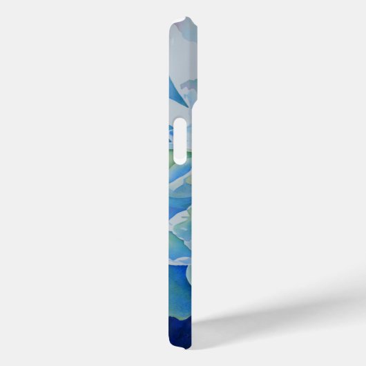 Blauw wit romantisch pioen waterverf schilderij Case-Mate iPhone case (Achterkant / Rechts)