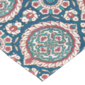 Blauw Wit Rood Blauwgroen Oosters Azulejo Patroon Tafelkleed (Gekanteld)