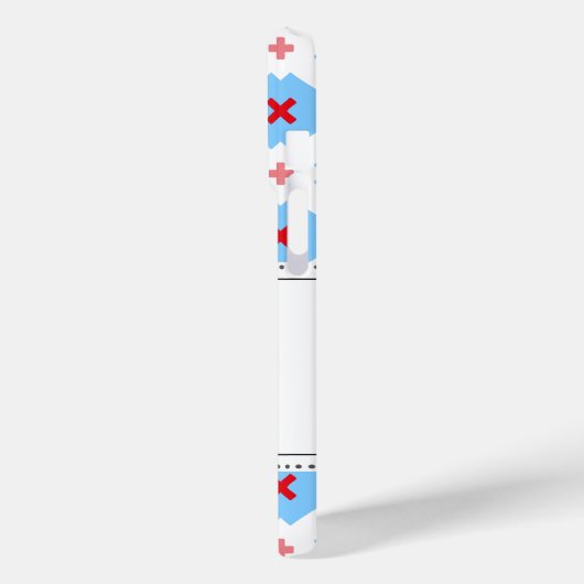 Blauw wit rood Case-Mate iPhone case (Achterkant / Links)