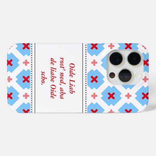 Blauw wit rood Case-Mate iPhone case (Achterkant (horizontaal))