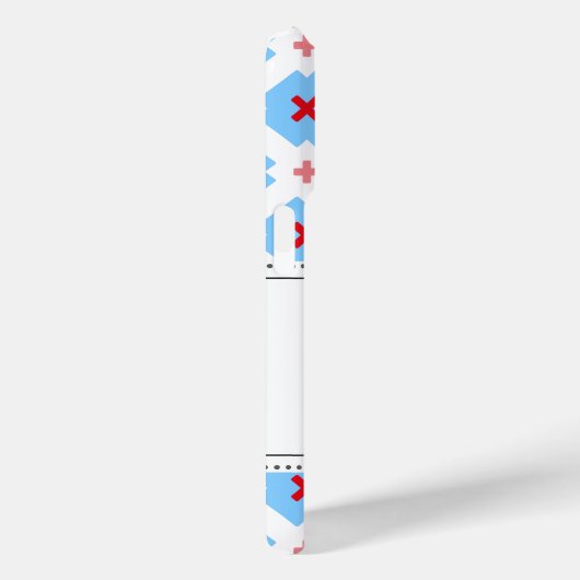 Blauw wit rood Case-Mate iPhone case (Achterkant / Rechts)