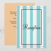 Blauw Wit Roze Beige Monogram Strepen Ontvangst