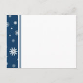 Blauw Wit Save the Date Winter Wedding Briefkaart (Achterkant)