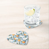 Blauw Wit Siciliaanse Zomer Bloemen Sinaasappels b Kartonnen Onderzetters (Insitu)