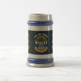 Blauw Wit Sinaasappel Werelden Beste Pap Bierpul