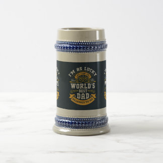 Blauw Wit Sinaasappel Werelden Beste Pap Bierpul