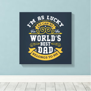 Blauw Wit Sinaasappel Werelden Beste Pap Canvas Afdruk