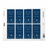 Blauw Wit Sneeuwvlokken Winter Bruiloft Labels (Full Sheet)