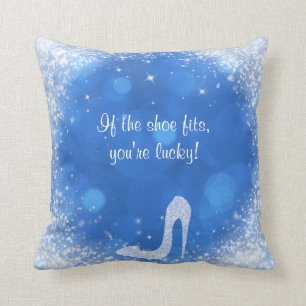 Blauw & Wit Sparkle Glamour Hoge Hak Schoenen Kussen