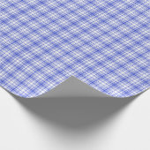 Blauw wit speldenschaal 2 cadeaupapier (Hoek)