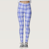 Blauw wit speldenschaal 2 leggings (Voorkant)