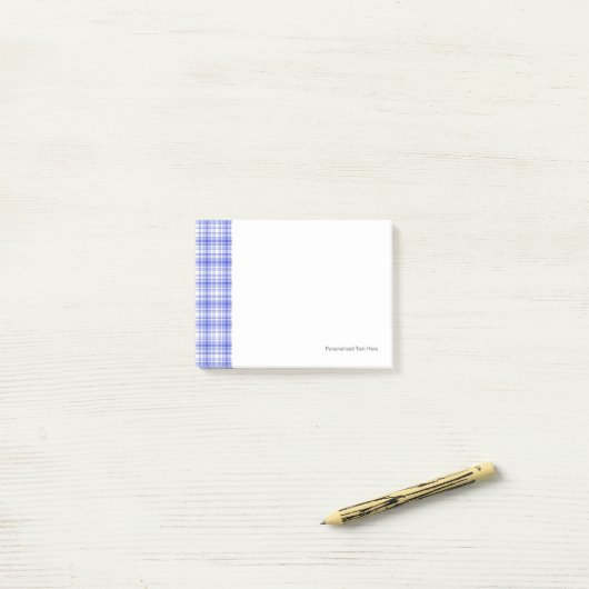 Blauw wit speldenschaal 2 post-it® notes (Op bureau)