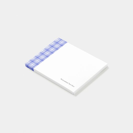 Blauw wit speldenschaal 2 post-it® notes (Schuin)