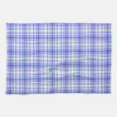 Blauw wit speldenschaal 2 theedoek (Horizontaal)