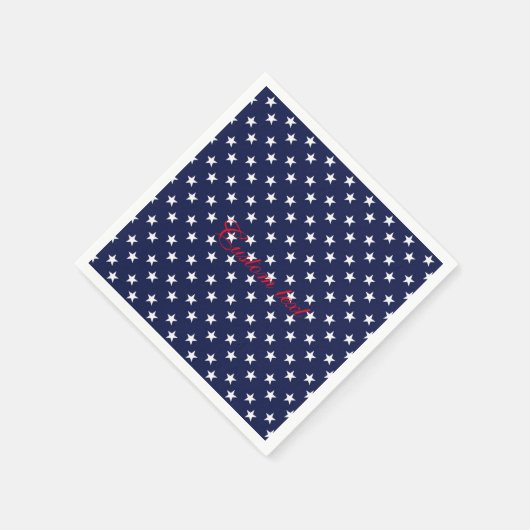Blauw & Wit Sterren 4 Juli Feest Servetten (Hoek)