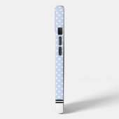 Blauw Wit & Stippen Aangepaste Samsung Case-Mate iPhone Case (Achterkant / Links)