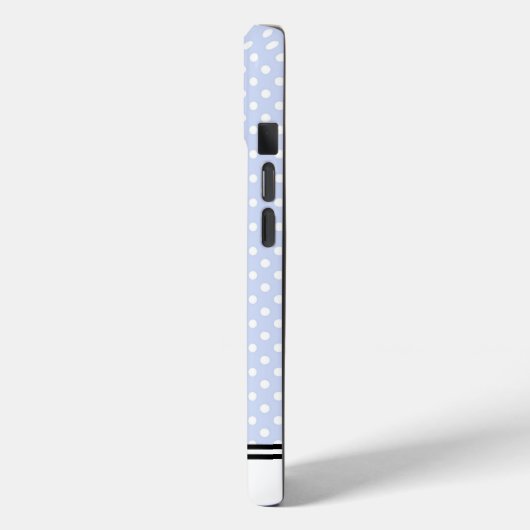 Blauw Wit & Stippen Aangepaste Samsung Case-Mate iPhone Case (Achterkant / Links)