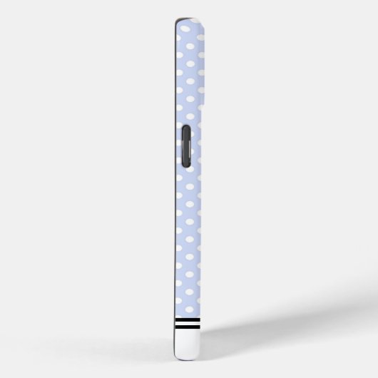 Blauw Wit & Stippen Aangepaste Samsung Case-Mate iPhone Case (Achterkant / Rechts)