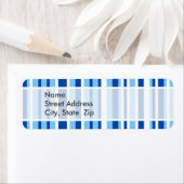 Blauw & Wit Streeppatroon Etiket (Insitu)