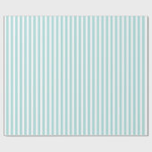 Blauw & wit Striped Patroon Cadeaupapier (Vlak)