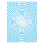 Blauw Wit Tafelkleed met Hart - Kies kleuren (Voorkant)