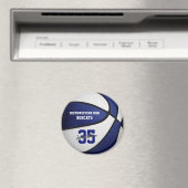 blauw wit team kleuren jongens basketbal magneet (Insitu (Vaatwasser))