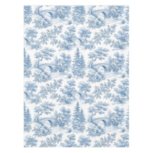 Blauw-wit toile landschap in vintage stijl tafelkleed