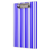 Blauw wit verticaal strepenpatroon klembord (Links)