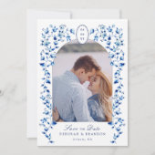 Blauw & wit verwijderen Foto opslaan Datum Kaart (Voorkant)